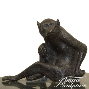 Sculpture d'animal en laiton singe, taille personnalisable - Product Image 2