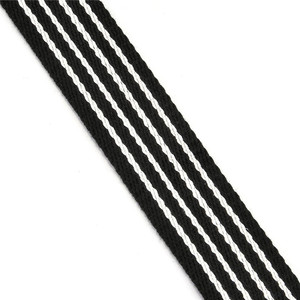 En gros Bande Noire Toile Double <span class=keywords><strong>D</strong></span> Anneau En Nylon À Rayures Ceinture En Toile avec Cuir Embout - Product Image 5
