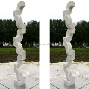 Statues de jardin en marbre abstrait Art déco Art statuaire en pierre Sculpture extérieure de grande taille abstraite - Product Image 3