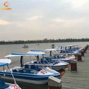 Lindo animal tema Agua parque de fibra de vidrio barco de pesca 4 persona swan electric bote <span class=keywords><strong>a</strong></span> pedal - Product Image 1