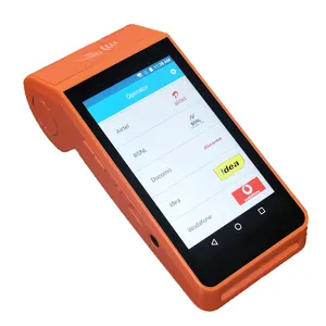 Android Handheld Mobiele Pos Machine, Pos Terminal Met Printer Voor E-wallet, Topup, Bus Ticket, parking