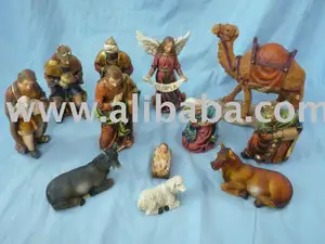 resin ceramic Nativity set resin arts caft handicraft Juses shepherd king angel figurine horse ,camel