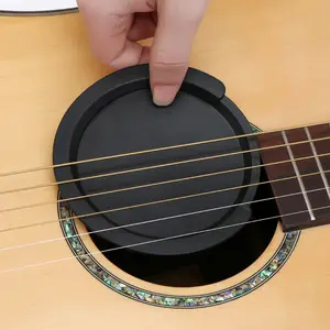 Toptan gitar aksesuarları silikon akustik gitar ses deliği kapağı