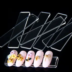 Clear False Nail Tips Stand Holder Tool Acrylic Nail Polish Display with Protective Film