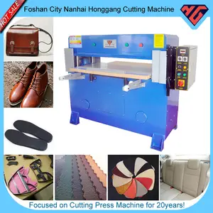 Shoe Pattern Cutting Machine Honggang 30 Tons Multi-layer Hydraulic Die Sebago Shoe Cutting Machine