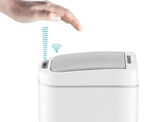 Nhựa Cảm Biến 7L Bảng Chất Thải Bin Nhỏ Hẹp Bàn Thùng Rác Tự Động Hồng Ngoại Bin - Product Image 1