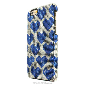 Amor azul <span class=keywords><strong>en</strong></span> forma de corazón de Diamante caso duro de la PC Para <span class=keywords><strong>El</strong></span> Iphone 6 - Product Image 2