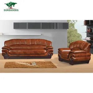Calidad Superior rojo moderno sofá de cuero español de sofá de cuero