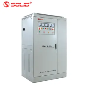 Servo regulador de tensão, tipo servo, regulador de tensão 100kva 120 kva 150kva ac 380v 440v, estabilizador de tensão industrial de três fases sbw