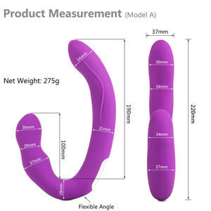 Vibratore Strapon a doppio motore ad angolo pieghevole con cinturino telecomandato sul giocattolo del sesso del pene del Dildo - Product Image 2