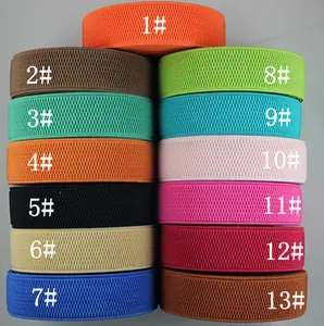 Custom High Quality Adjustable Elastic Hair Bands for Women Girls Several Colors Webbing Strap Braided Elastic Polyester / Nylon