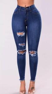 OEM Custom Ladies' <strong>Short</strong> <strong>Women's</strong> Essentials Ripped Mid Rise Destroyed Skinny Pants Denim Fabric <strong>Jeans</strong> <strong>Womens</strong> <strong>Jeans</strong> Skinny Ripped - Product Image 2