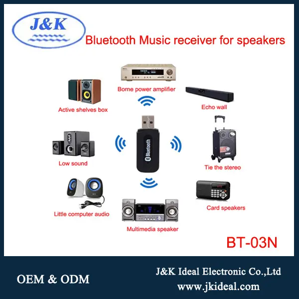 BT-03N usb aux bluetooth module với trường hợp cho máy nghe nhạc MP3