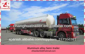 Cbm 46.2 de combustible de aluminio con aislamiento petroleros semi- remolque para la venta