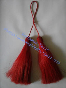 LLavero de pelo de caballo y borlas, 5-12 cm, hecho de pelo de caballo real a mano - Product Image 5