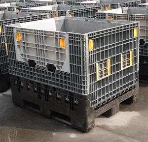 大型工业塑料托盘箱折叠集装箱