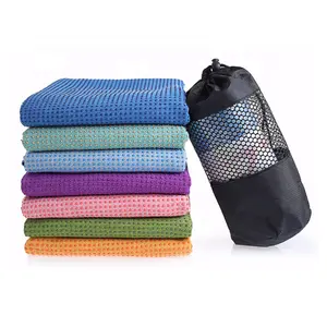 Tapete de yoga antiderrapante, capa cobertor de toalha