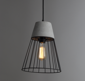 Vintage jaula de Metal Industrial <span class=keywords><strong>cemento</strong></span> colgante luces <span class=keywords><strong>gris</strong></span>/rojo comedor Bar techo accesorios Luz - Product Image 1