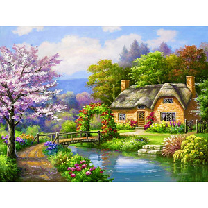 Pittura diamante 5d trapano quadrato paesaggio dipinti su tela in vendita AB trapano scenario diamante <span class=keywords><strong>arte</strong></span> pittura kit giardino <span class=keywords><strong>casa</strong></span> - Product Image 1