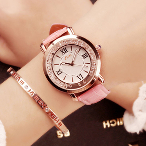 >>> Che scorre Strass Moda <span class=keywords><strong>Donna</strong></span> Orologio Al Quarzo Femminile Cuoio DELL'UNITÀ di elaborazione Delle Signore Elegante Orologio - Product Image 4