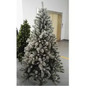白い人工植毛クリスマスツリー