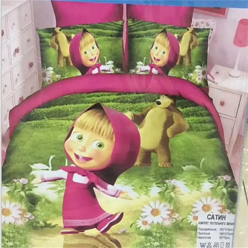 Factory Cheap Digital Printing Brushed Fabric Bedding Set For Children