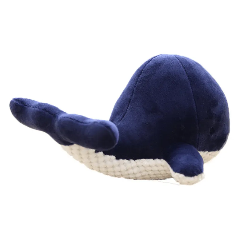 SGS CPC Certified Stuffed Sea Animal Pink And Dark Blue Soft Whale Plush Toys