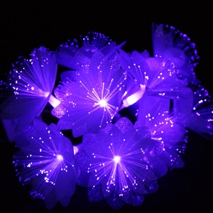 Nouveauté : <span class=keywords><strong>Guirlande</strong></span> lumineuse LED à piles avec fleurs en <span class=keywords><strong>fibre</strong></span> <span class=keywords><strong>optique</strong></span> pour Noël - Product Image 2