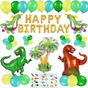 dinosaur party supplies balloons happy birthday wholesale price best quality balloon set for Cheap