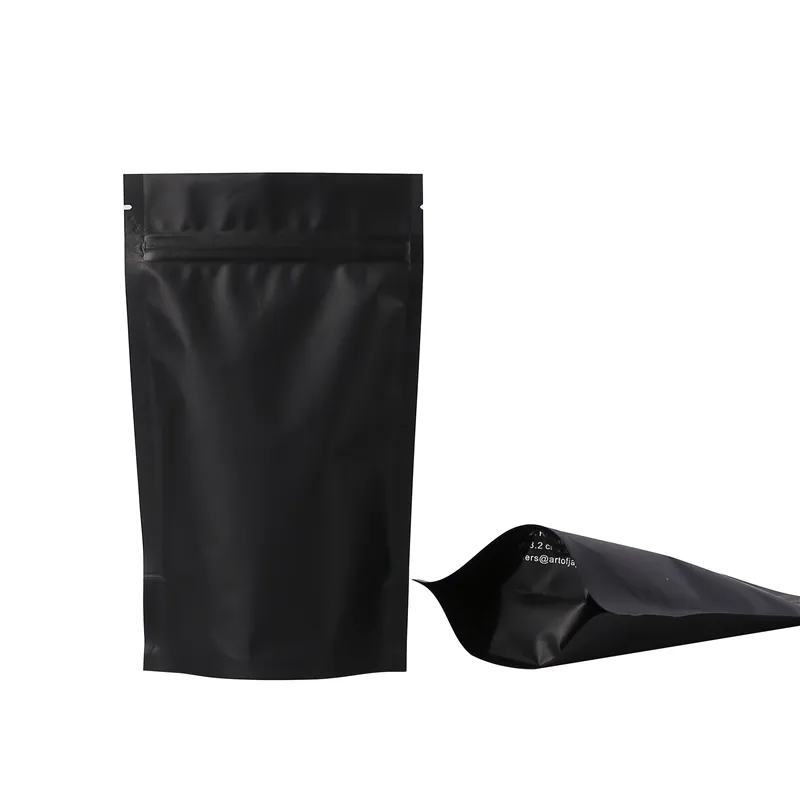 블랙 알루미늄 호일 커피 가방 250g 1 Kg 2 Kg 식품 학년 공장 인쇄 지퍼 창 사용자 정의 파우치