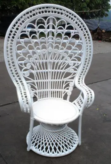 Nouvelle chaise en osier de paon de canne de conception faite à la main