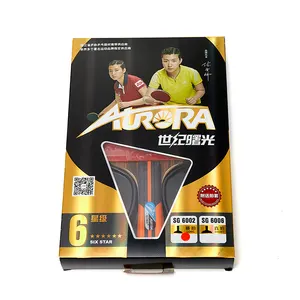 Aurora 6 yıldız toptan kaliteli profesyonel masa tenisi raketi