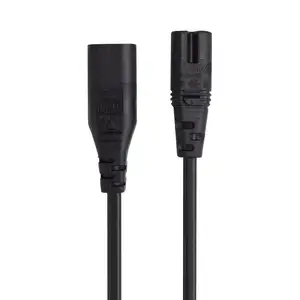 US UK EU SAA standard type male female Figure 8 Iec 320 C8 To C7 Ac Extension power cord c7 c8