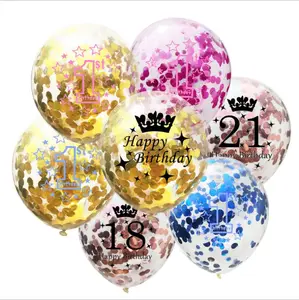 Большие биоразлагаемые шары с конфетти, долговечные шары на день рождения, украшения, прозрачные круглые шары