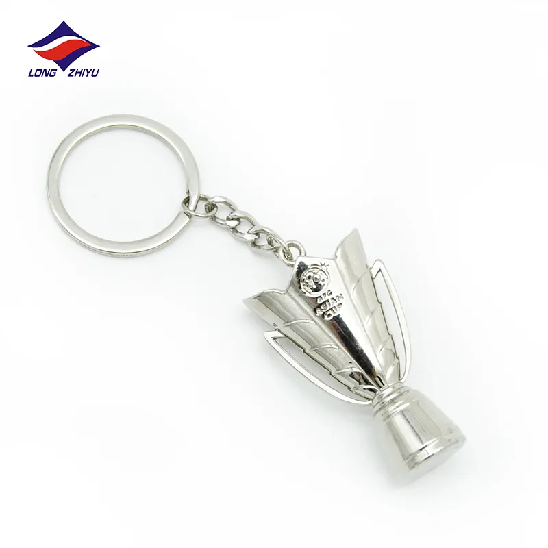 Longzhiyu 17 years 3d metal keychains supplier customised football carabiner keychains custom zinc alloy mini cup keychains