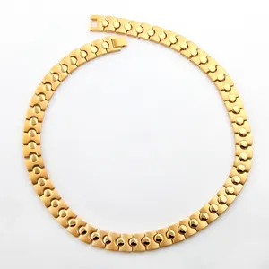 Latest Model Men Fashion Design Simple Gold Chain Necklace