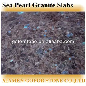 Slabs de granito de pérolas marinhas, granito azul da noruega