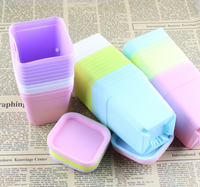 Pot sukulen plastik persegi, untuk pot bunga taman & penanam