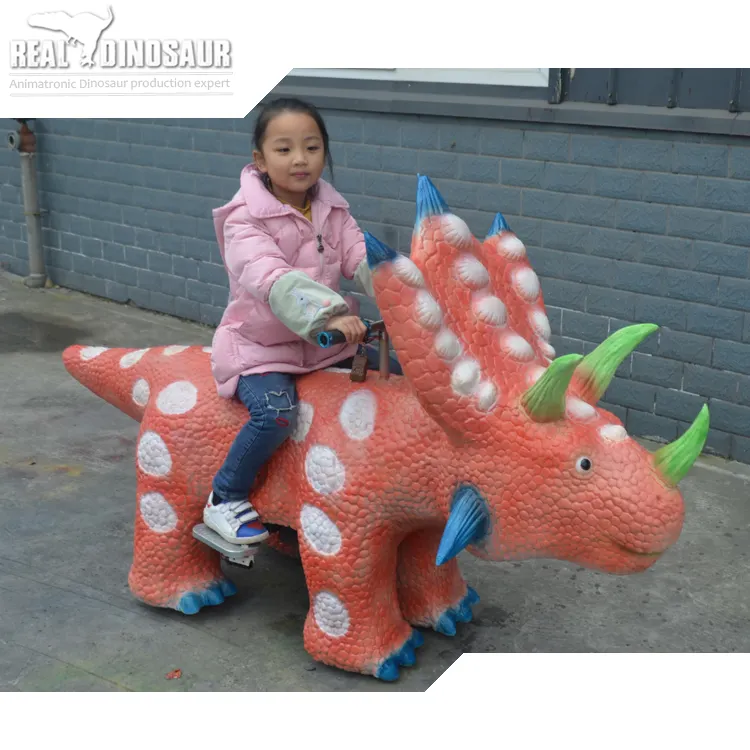 遊園地おもちゃの車のショッピングモール電気恐竜キディライド販売