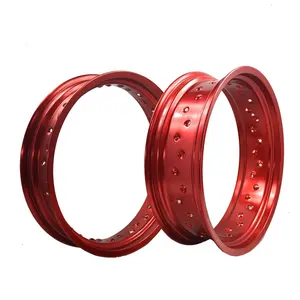 17 Inch Super Motard 17x3.0" 17x3.5" 17x4.25" 17x4.5" Motorcycle Red Wheel Rim