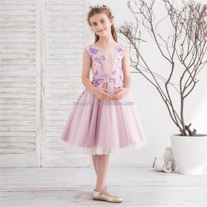 Vestido de Niña de las Flores Estilo Princesa, Vestido de Gala con Cola de Catedral, Vestido Infantil para Niñas Pequeñas, Vestidos de Niña de las Flores - Product Image 6