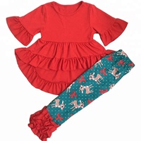 OEM/ODM Großhandel herbst mädchen günstige kleidung sets formelle herbst weihnachten baby mädchen boutique outfits