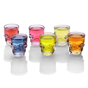 Vaso de cristal con forma de calavera para bebidas, vaso de cristal con forma de Calavera, Brandy, para whisky y <span class=keywords><strong>Vodka</strong></span>, 1 onza - Product Image 3