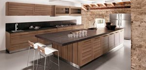 2021 Hangzhou Vermont Promotion Customized Solid Wood <strong>Walnut</strong> Kitchen <strong>Cabinets</strong> Simple Designs - Product Image 6