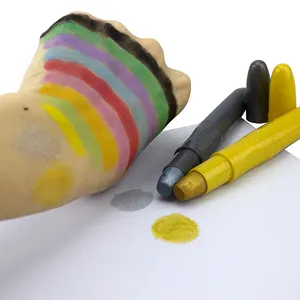 Khy-bâtons de peinture faciale lavables temporaires, Logo personnalisé, stylos de peinture pour le visage pour dessiner sur le visage, la peau, le corps, ensemble de crayons