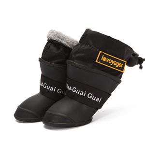 लोगोअर शीतकालीन पालतू बूट एंटी-स्लिप वाटरप्रूफ सिलिकॉन फर डॉग वर्षा जूते कुत्तों के लिए लक्जरी और प्यारी क्लासिक शैली - Product Image 4