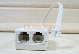Cable de teléfono de 2 pines, divisor RJ11, <span class=keywords><strong>conector</strong></span> de teléfono DSL - Product Image 2