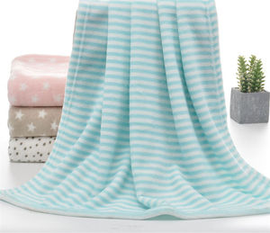 Manta suave con estampado de estrella de Coral para niños, manta de bebé de 75x100cm - Product Image 4