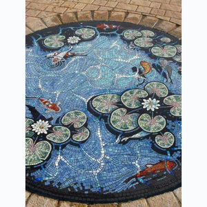 Natural Paving Stone <strong>Mosaic</strong> Flower Pattern,fish <strong>Mosaic</strong> Floor Pattern,round <strong>Sunflower</strong> Marble <strong>Mosaic</strong> Pattern - Product Image 4