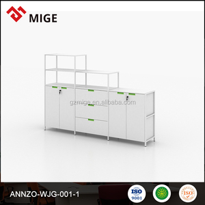 Tres cajones archivadores con dos puertas abiertas de almacenamiento de muebles de oficina - Product Image 2